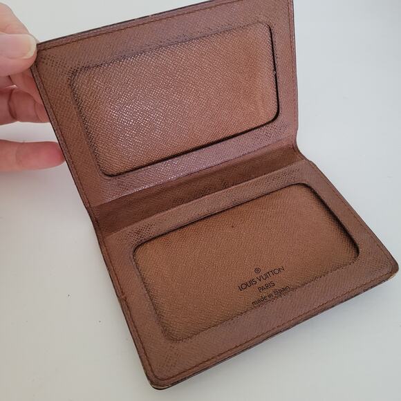 Vintage Louis Vuitton LV Brown Bi-Fold Leather Wallet Monogram Card ID Unisex - Picture 3 of 10